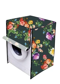 PVC Printed Font loading  Machine Covers Dimensions (25"*23.5"*33") and Capacity (320) Liters - 320 Liter, Green, PVC, Pack of 1